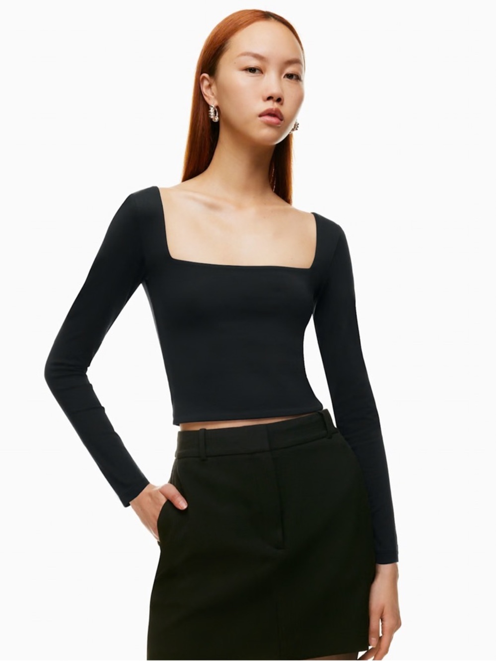 Babaton Black Long Sleeve Top
